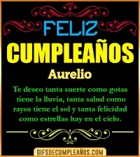 GIF Frases de Cumpleaños Aurelio
